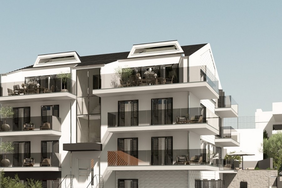 Residential house with balconies and terraces in Croatia