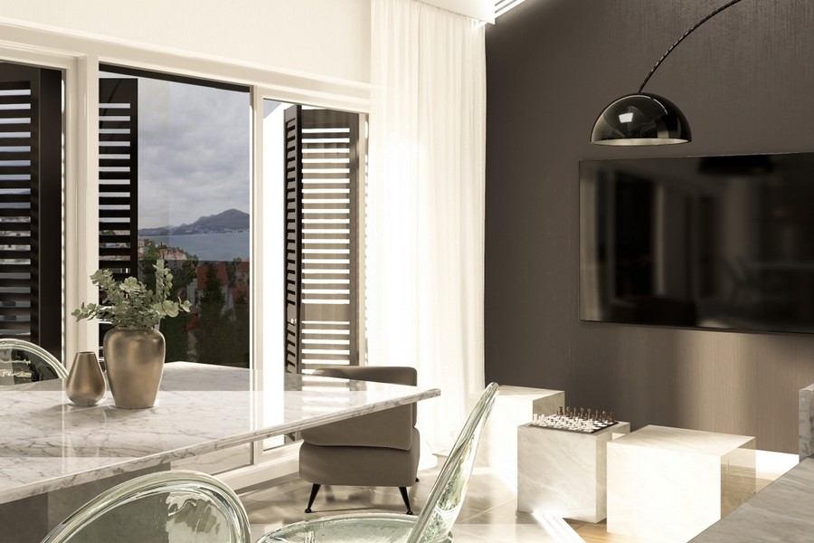 Living area overlooking the sea