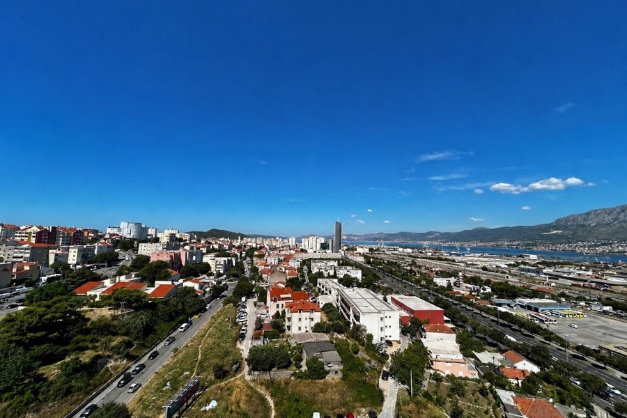 Panoramic view of Split by the sea in Croatia