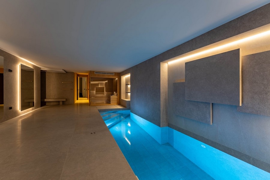 Indoor pool in the basement of the penthouse in Croatia