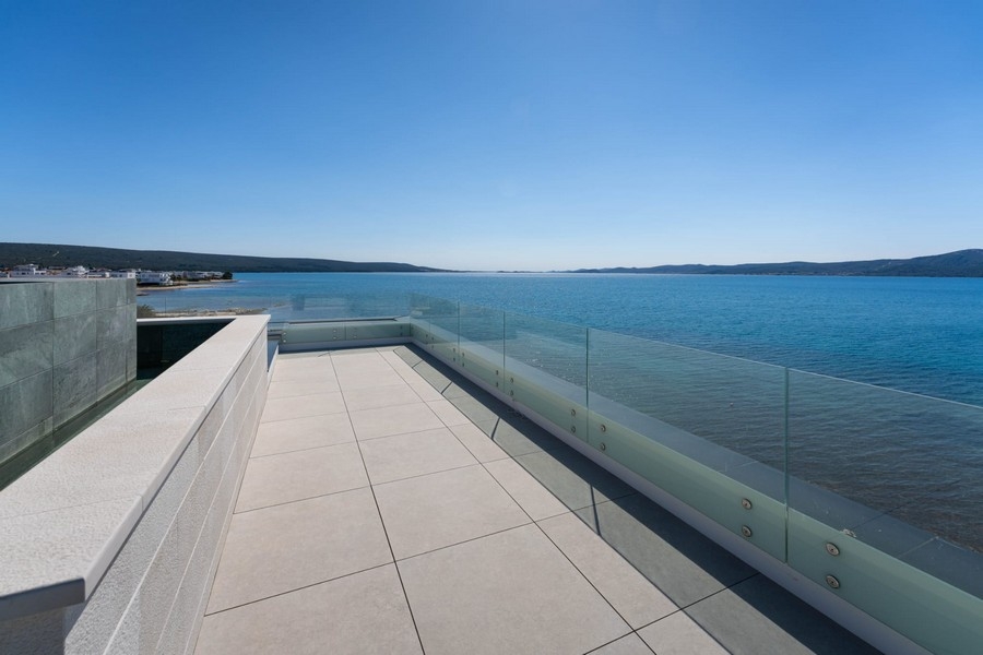 Open roof terrace with views of the Adriatic Sea