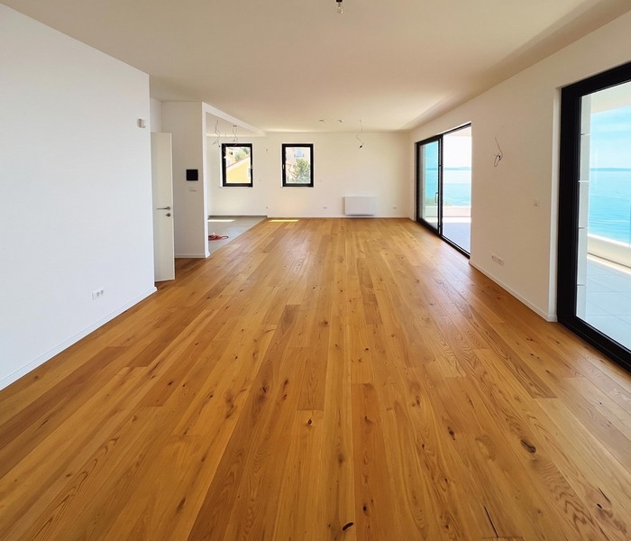 Bright living area with parquet floors in Rijeka