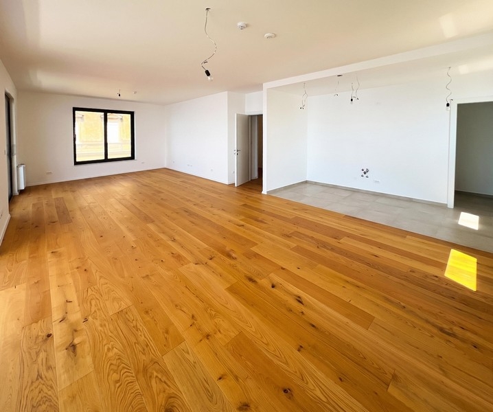 Spacious living space in the new apartment in Croatia