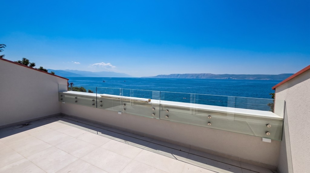 Sun terrace overlooking the sea in Croatia