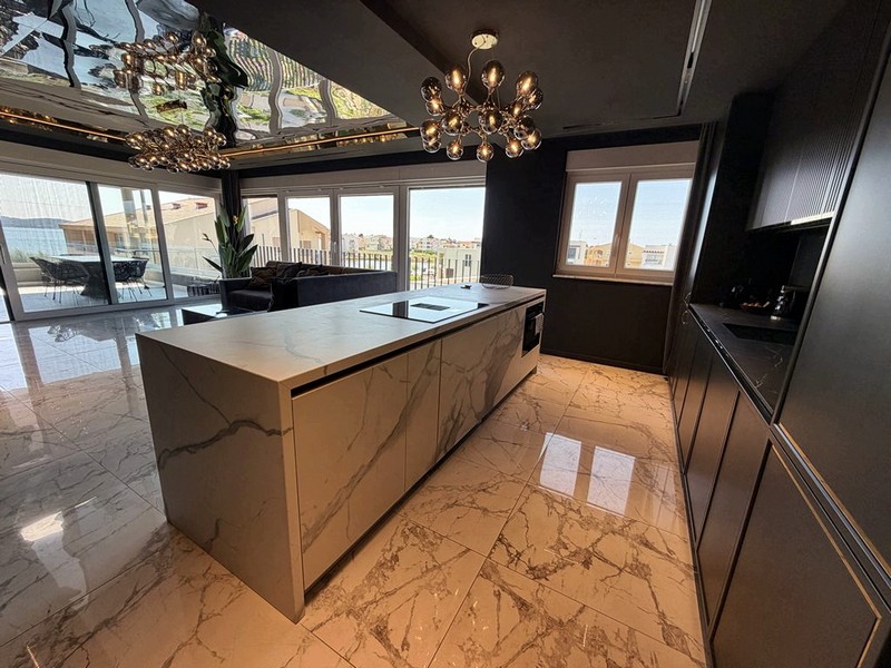 Modern kitchen with cooking island