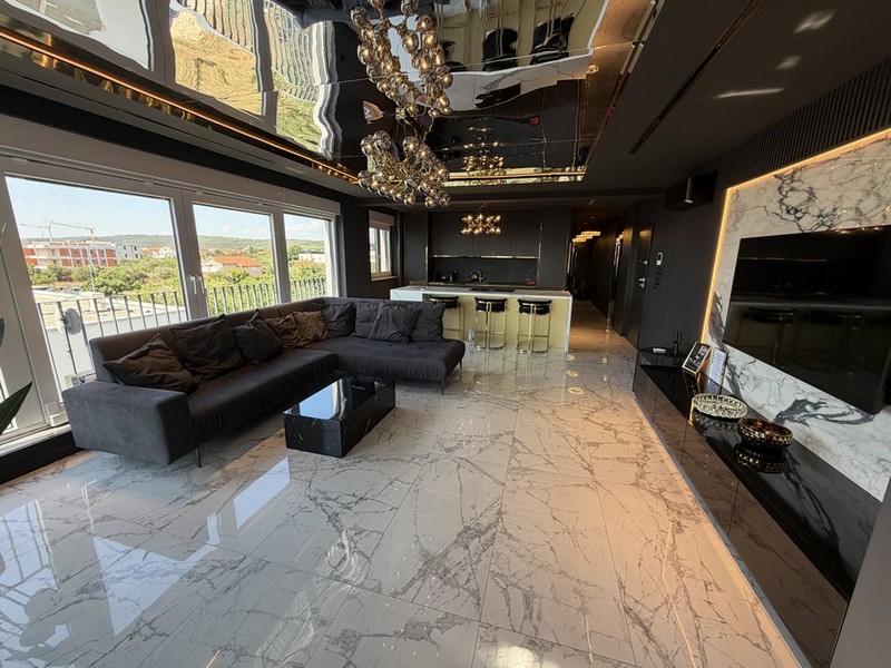 Open living area with sofa