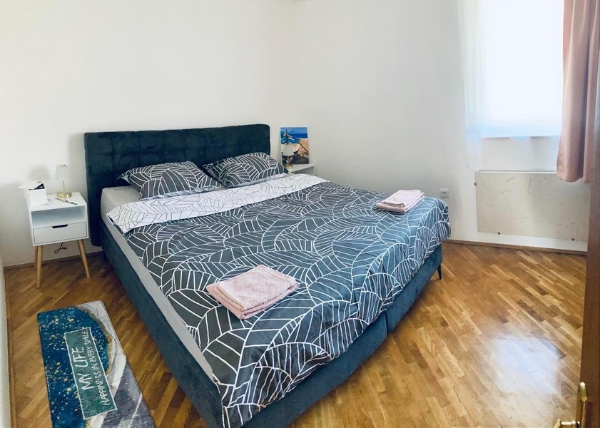 Bedroom of apartment in Croatia