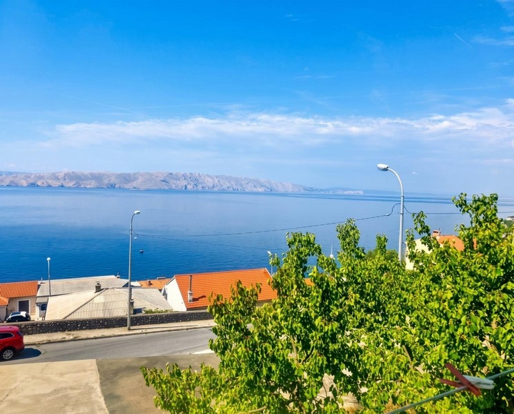 Sea view from apartment in Senj Croatia