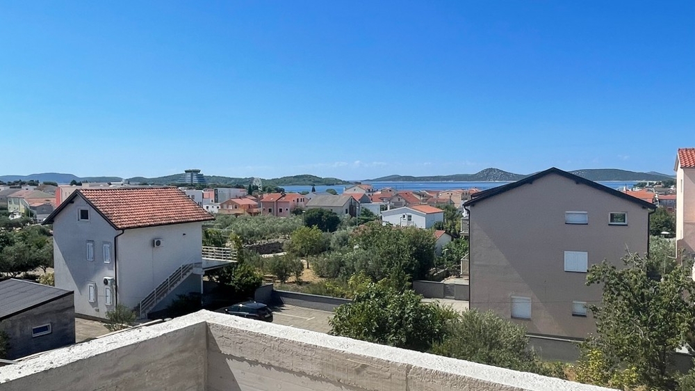 View from the new building over Vodice towards the sea