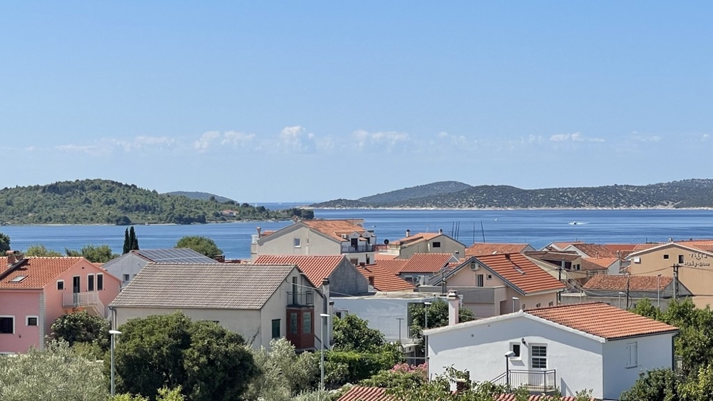 Sea view with island panorama from the apartment in Vodice Croatia