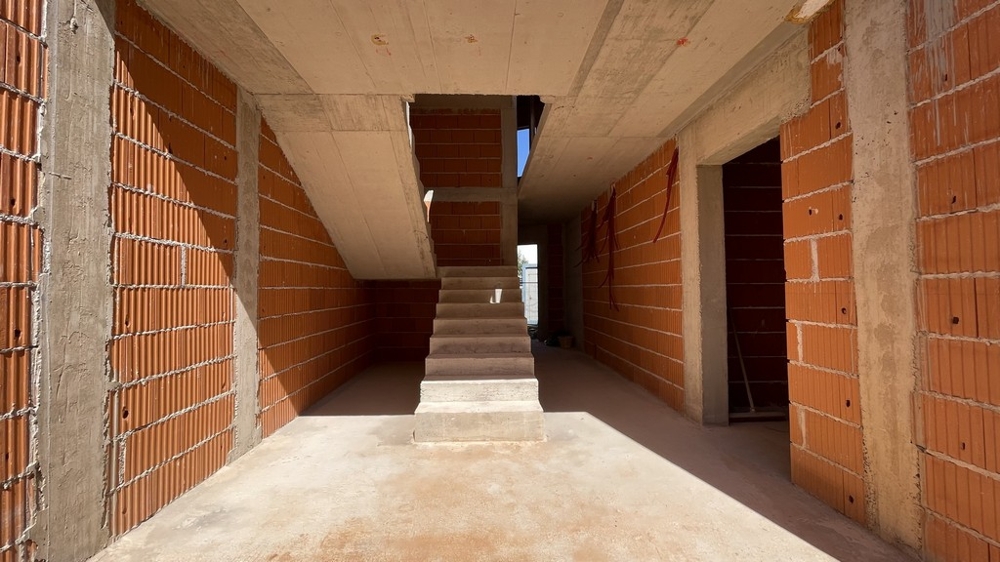 Interior of the shell with staircase