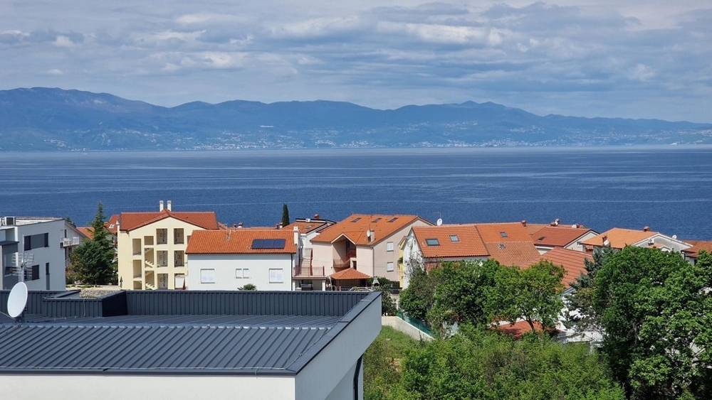 View over Njivice to the sea and the Kvarner Bay