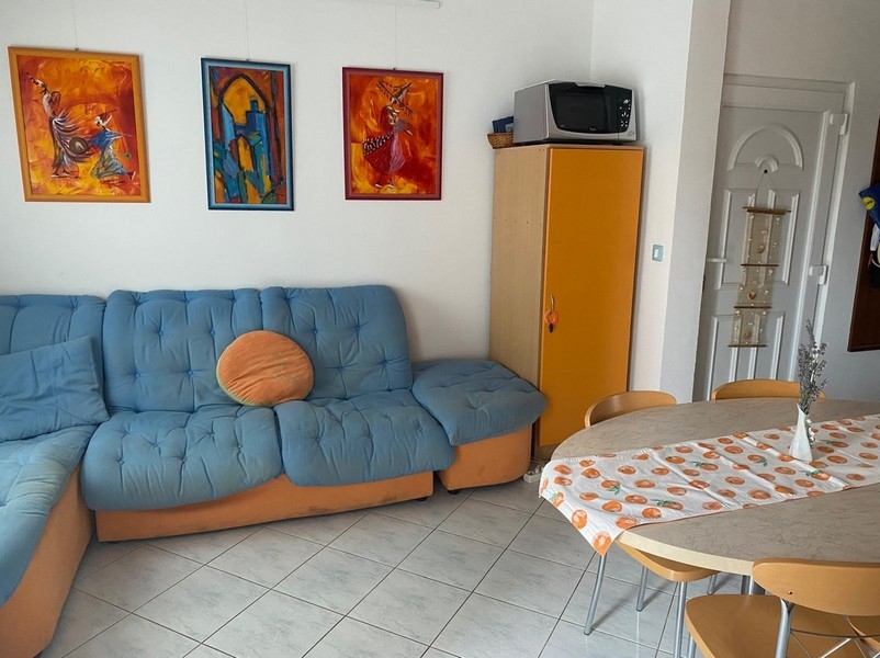 Living room with sofa and seating area