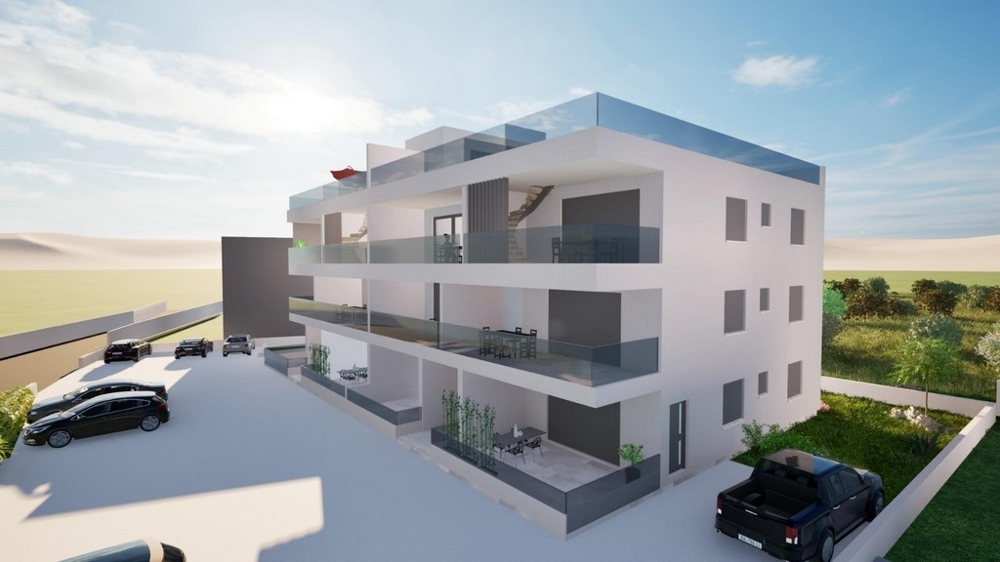 Visualization of the new building with twelve apartments in Srima