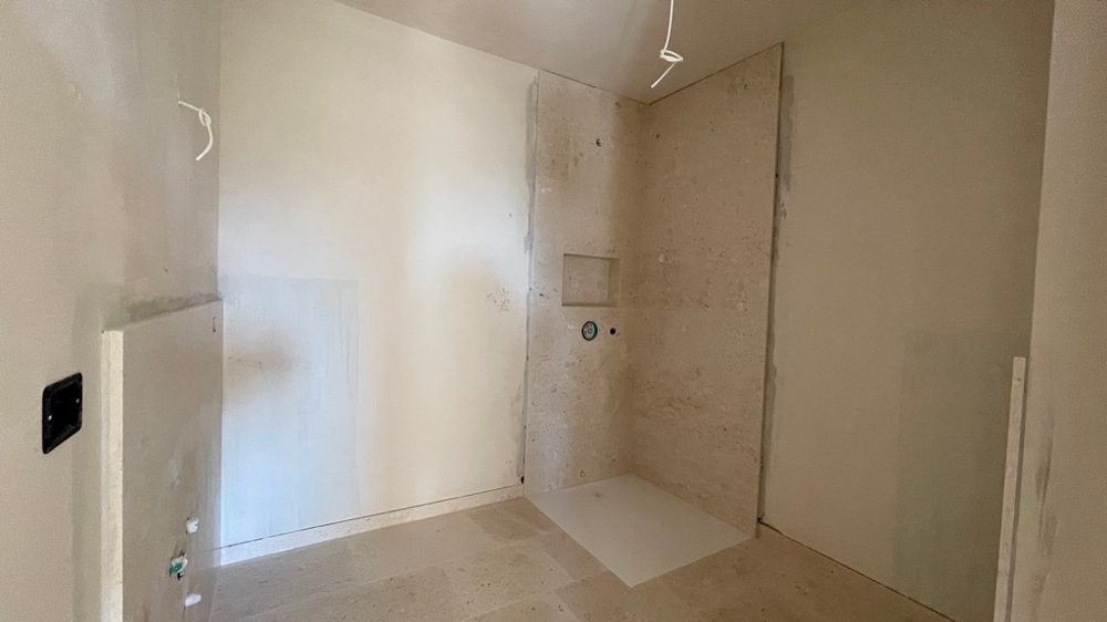 Bathroom in the shell of the new apartment A4106 in Tribunj