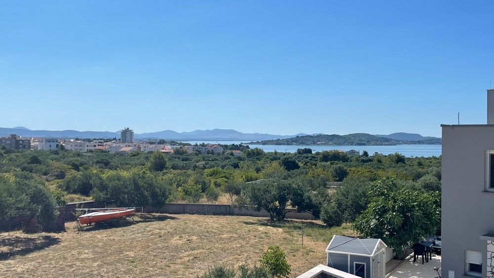 View from the terrace over Tribunj to the sea