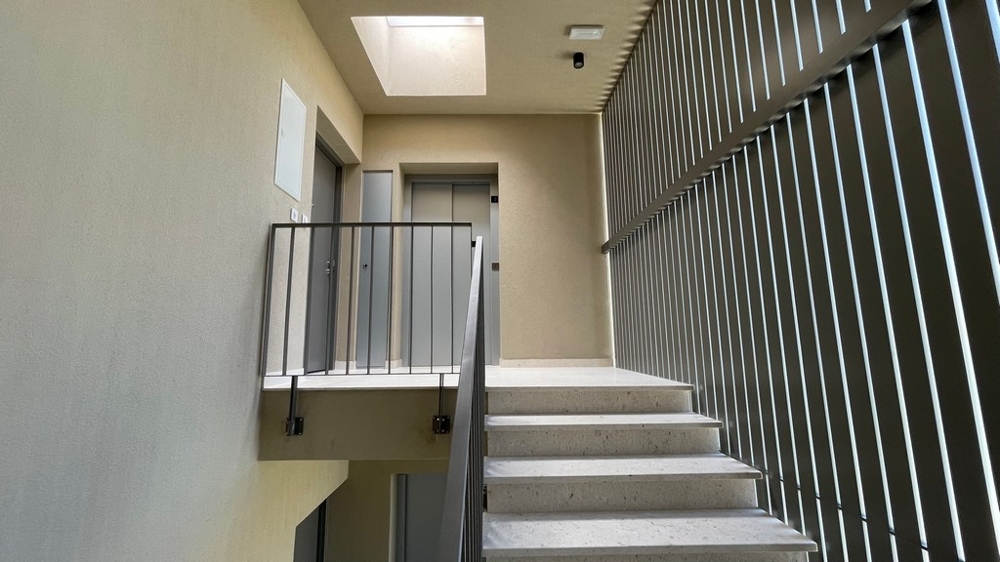 Staircase of the new building in Vodice with access to the penthouse