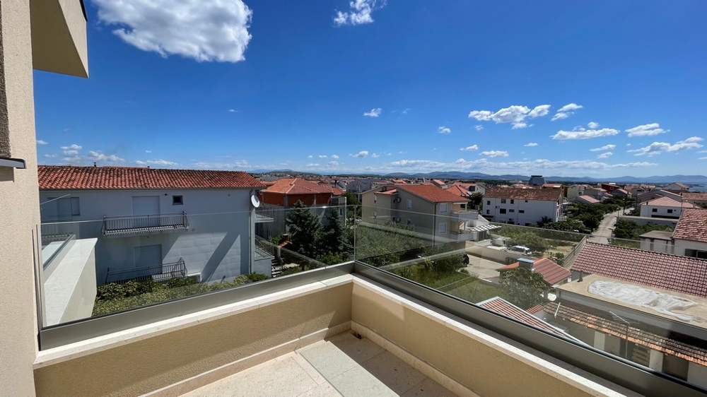 View from the terrace of the penthouse over the roofs of Vodice