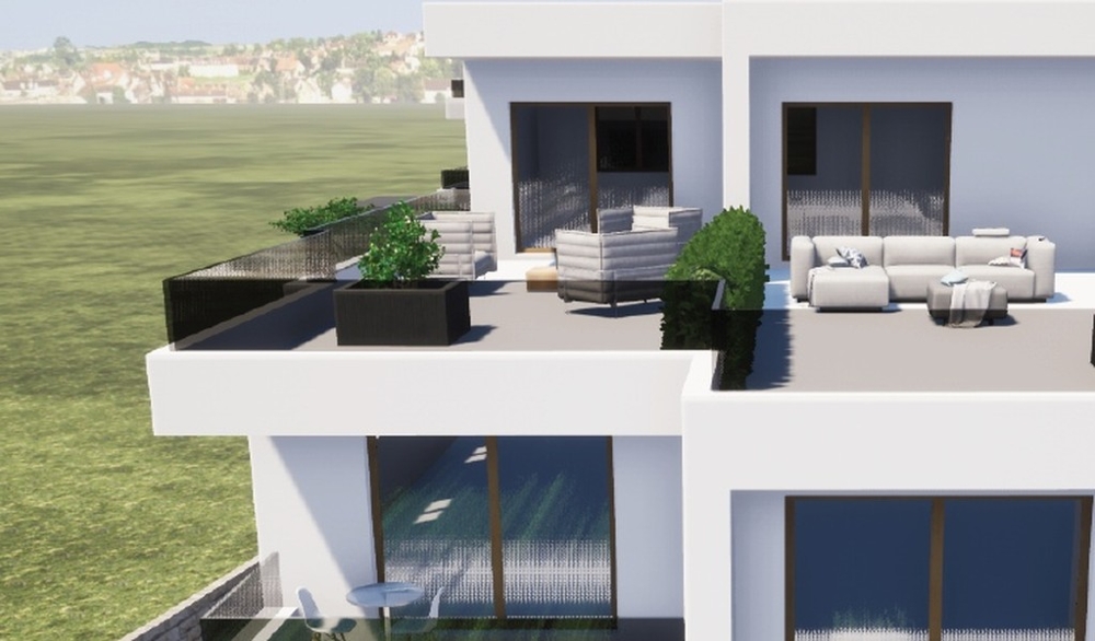 Roof terrace with summer kitchen and lounge in Tribunj