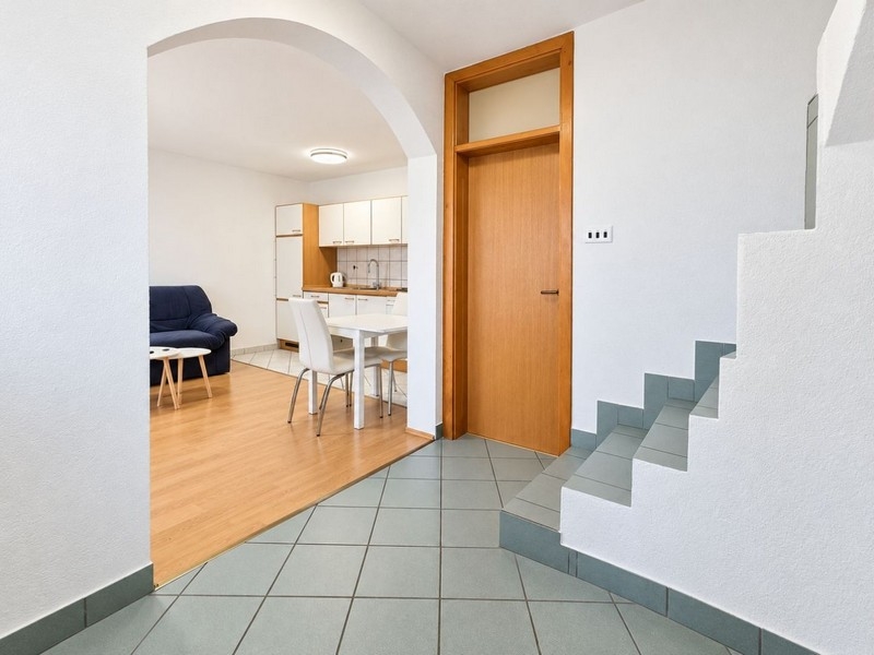 Hallway with passage to the living room