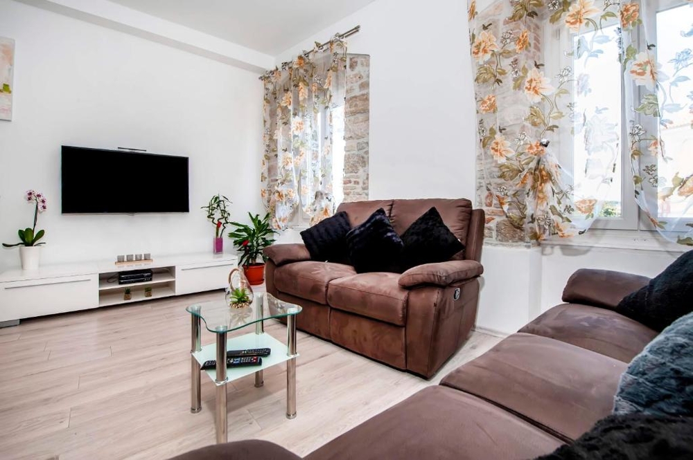 Living room with sofas and television