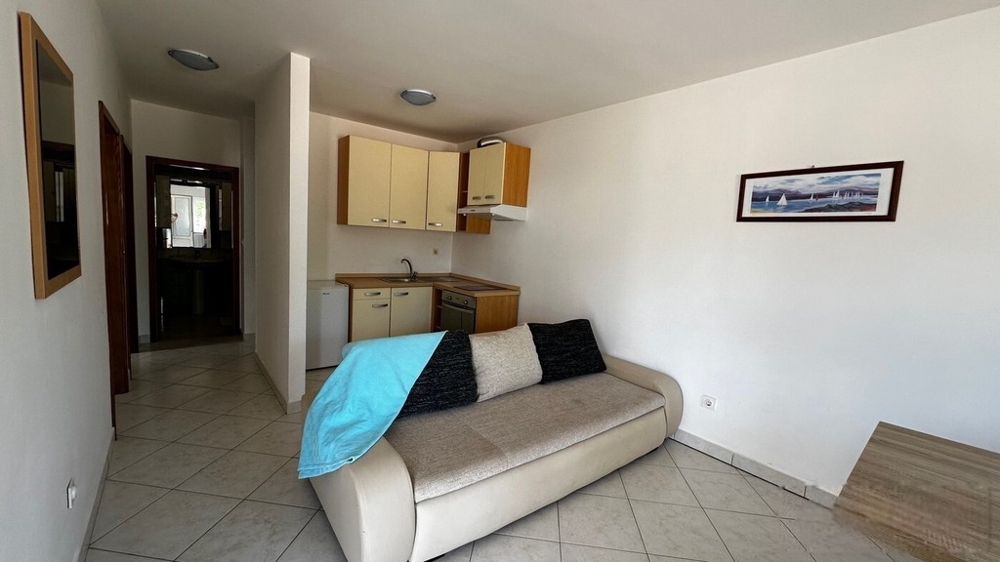 Living room with kitchenette and sofa