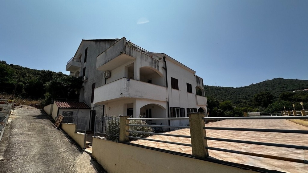 Exterior view of the residential building with access