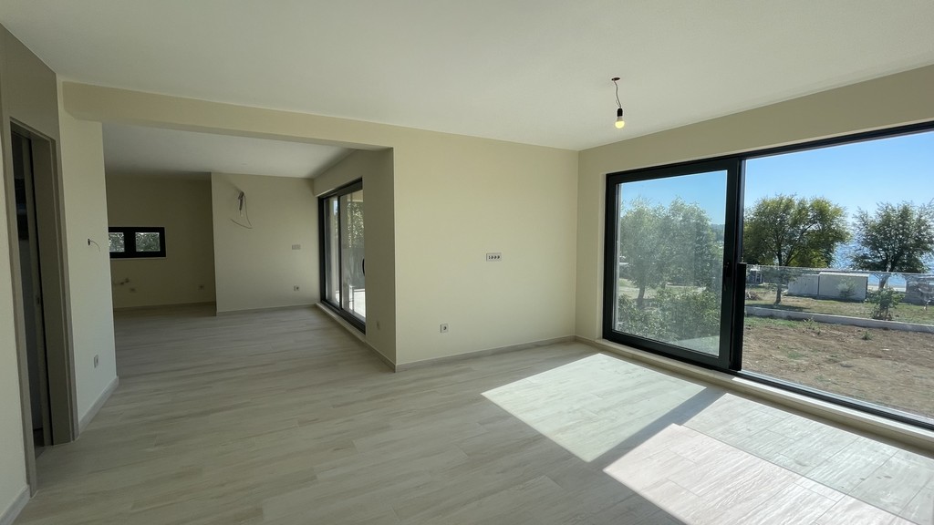 Living room with large window front