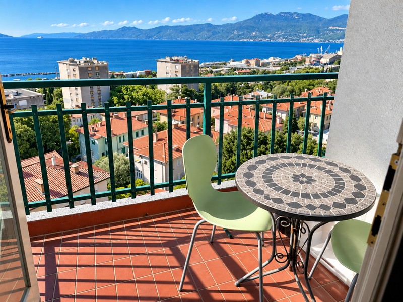 Apartment with balcony and sea view in Rijeka