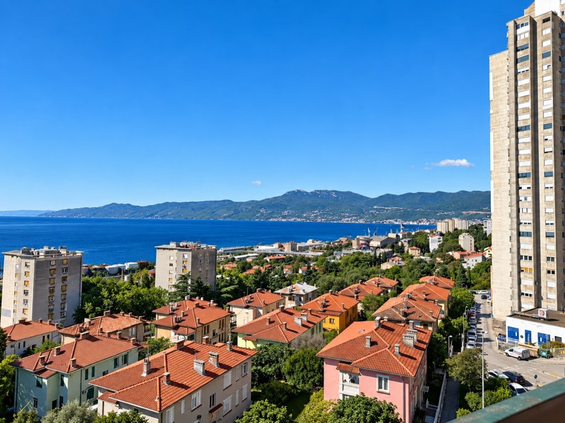 Sea views from the seventh floor balcony