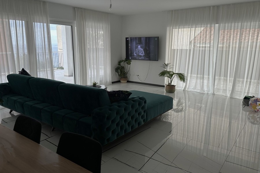 Living room with sofa and television