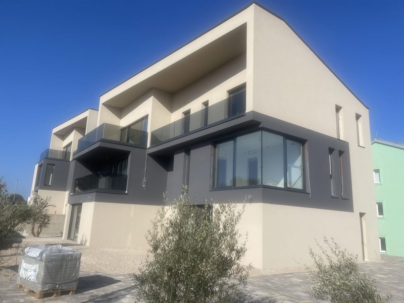 South building of the new development with terraces