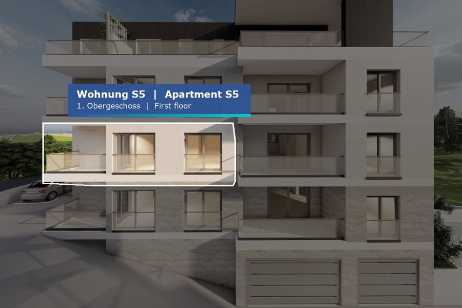 Location of apartment S5 on the first floor of the new build in Primosten