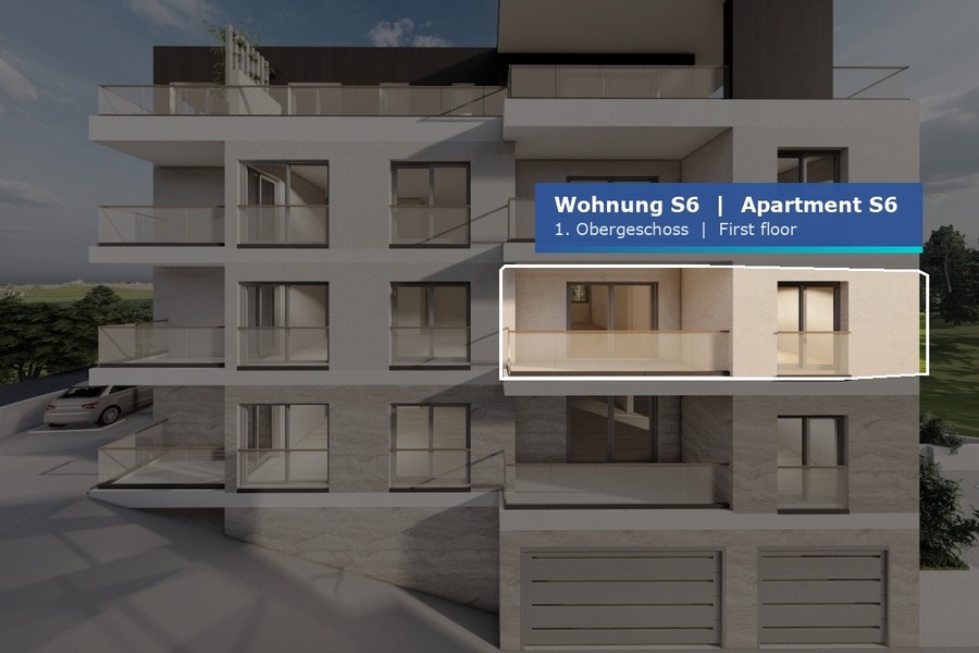 Location of apartment S6 on the first floor of the new-build in Primosten
