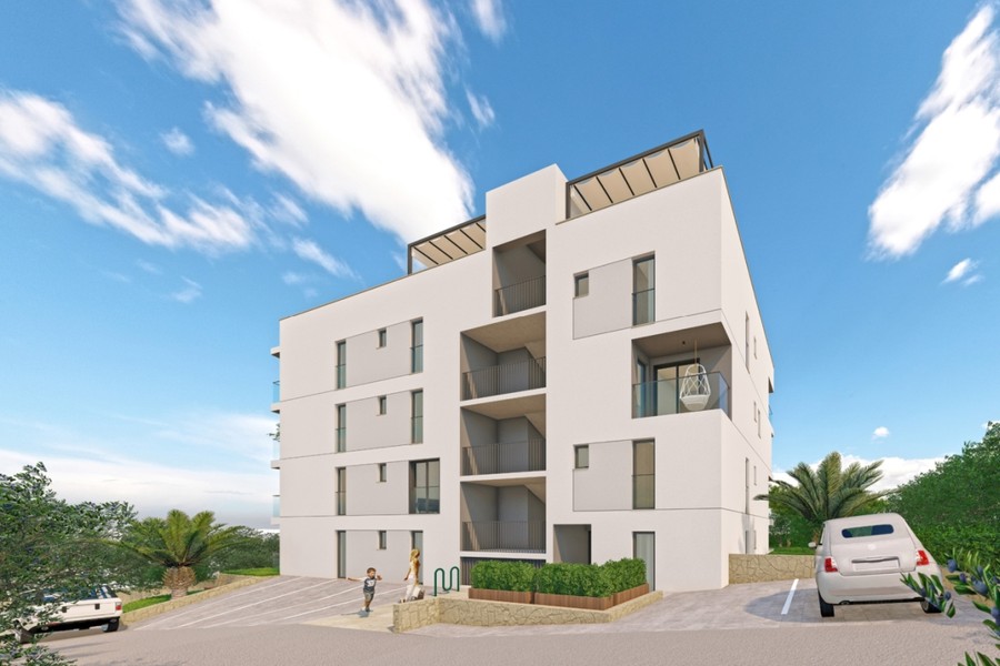 Apartment with balcony in a new building on Ciovo Island
