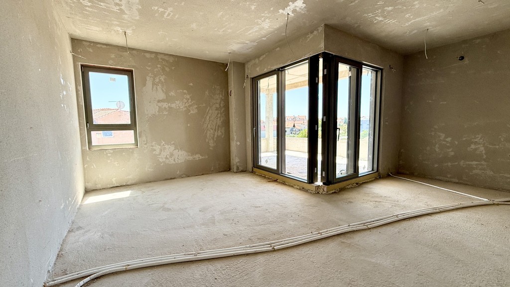 Living room with large window areas