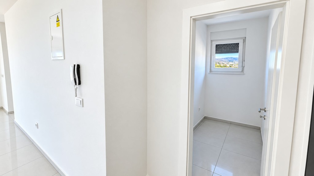 Hallway with intercom system