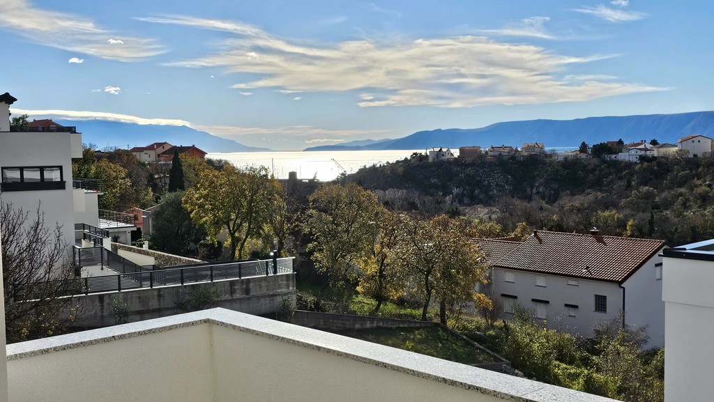 View of the sea over the rooftops