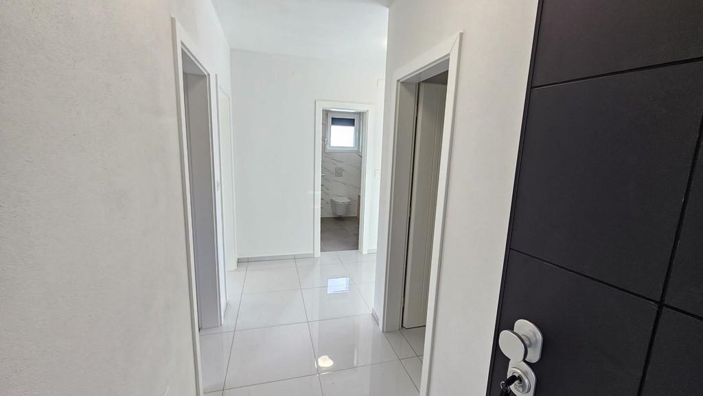 Hallway with apartment door