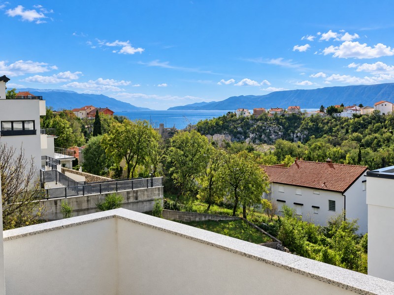 Sea view over the town