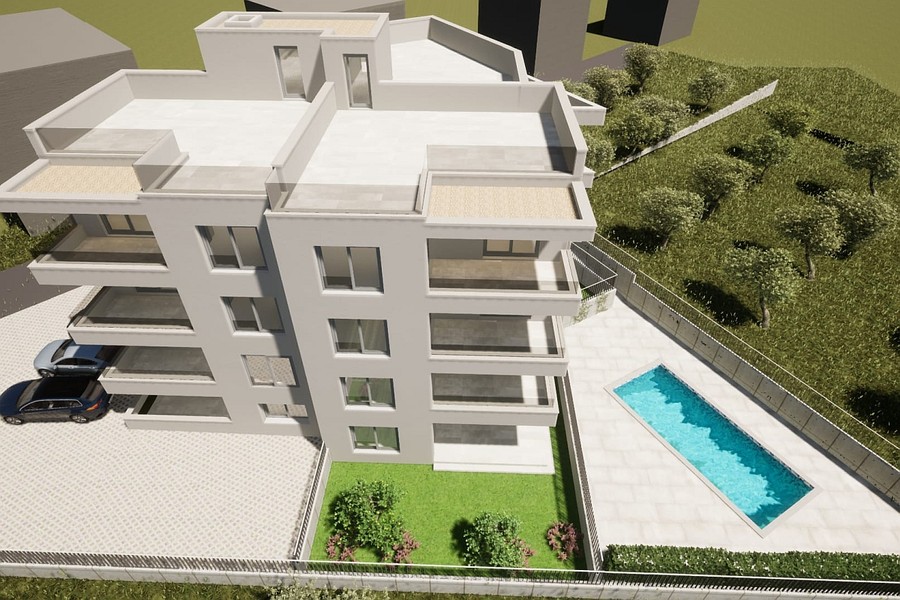 Penthouse with large roof terrace on Ciovo Island