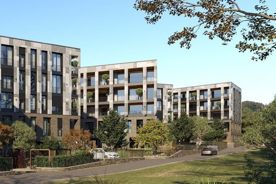 New-build complex with five residential buildings and green areas in Seget Donji