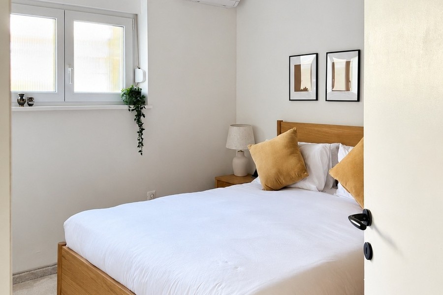 Bedroom with double bed and window