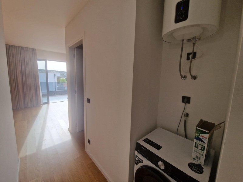 Hallway with access to the living room