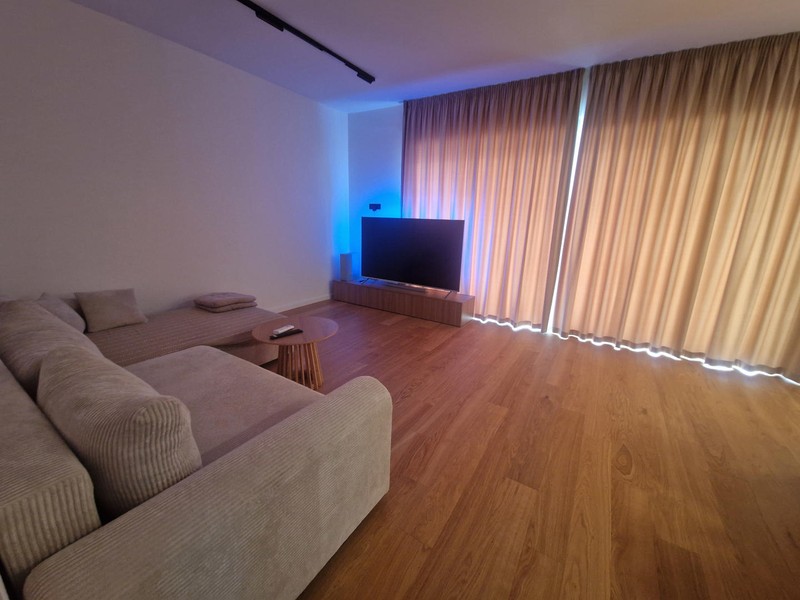 Living room with television and sofa