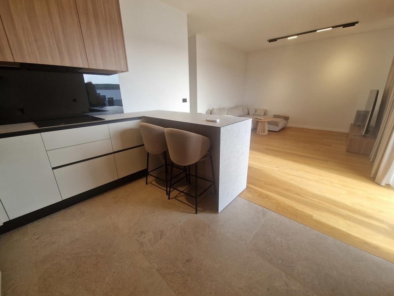 Open-plan kitchen with kitchen island