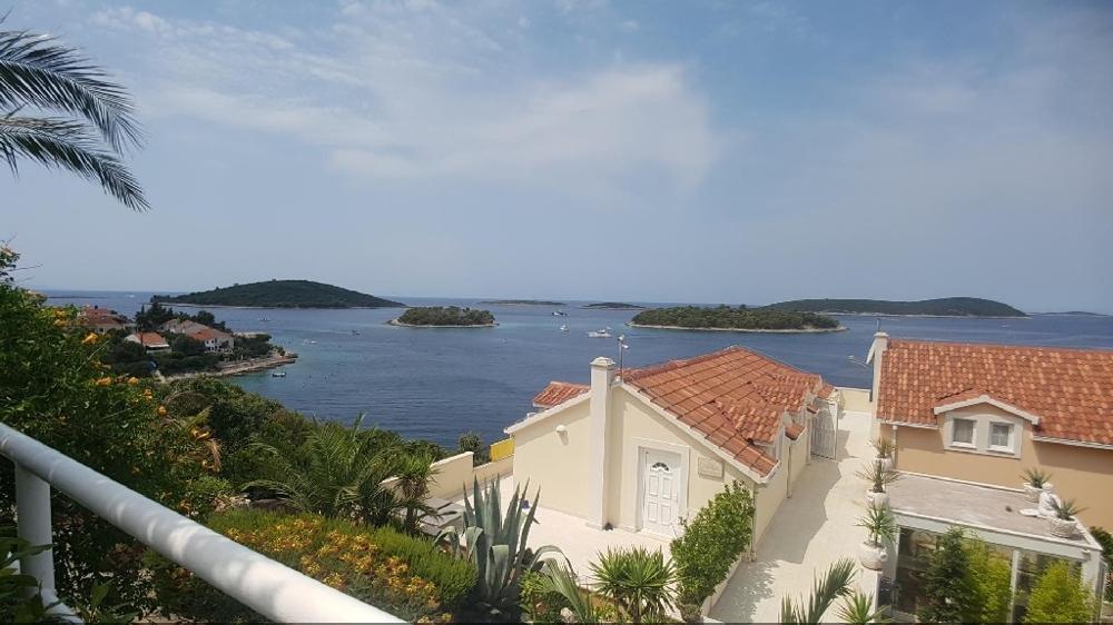 View from the balcony of the surroundings and the sea - villa for sale in Croatia.