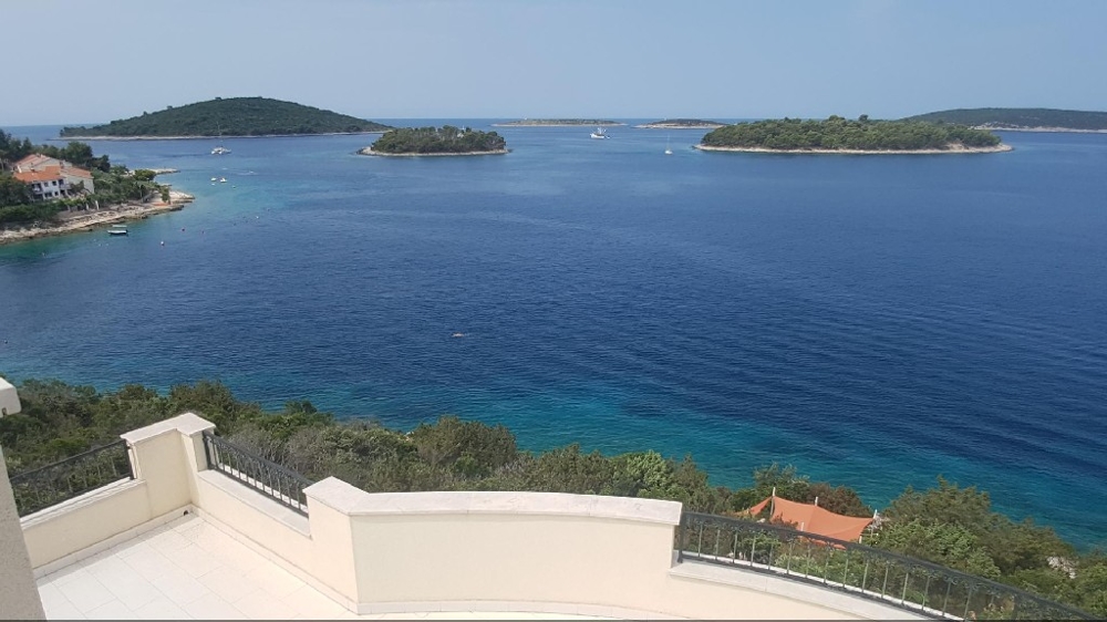 Another picture from the balcony of the sea right next to the villa on Solta Island.