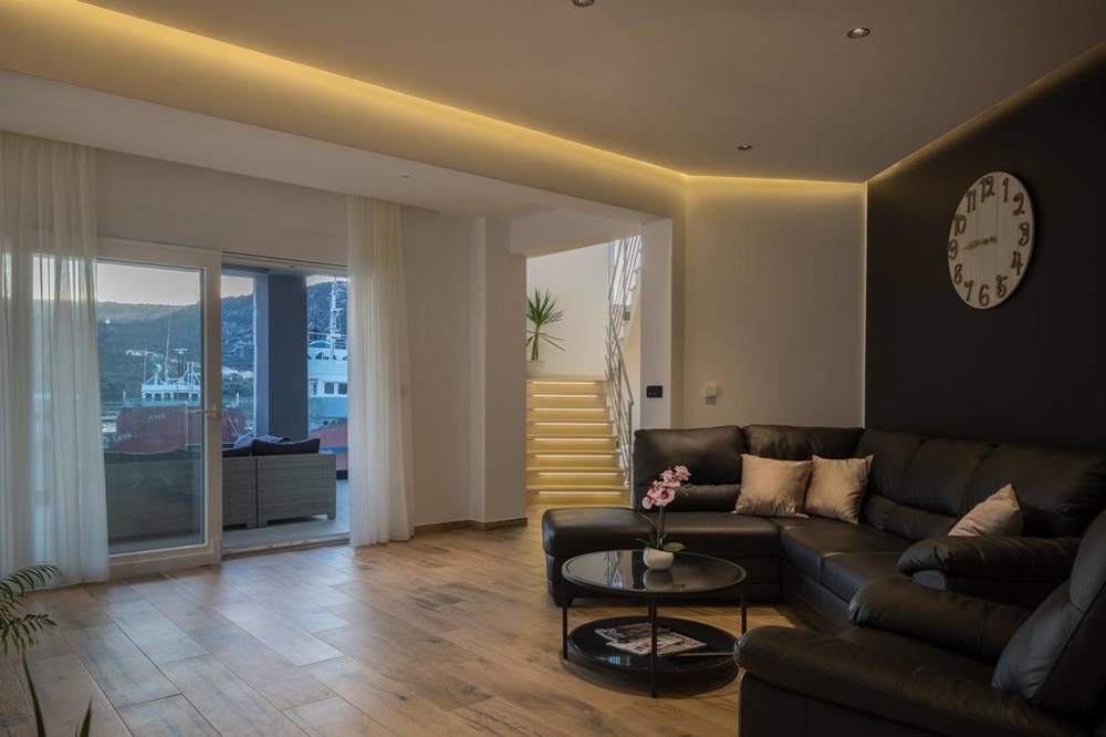 Luxuriously furnished living area.