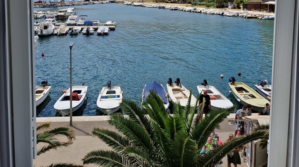 View of the harbor and sea in Croatia